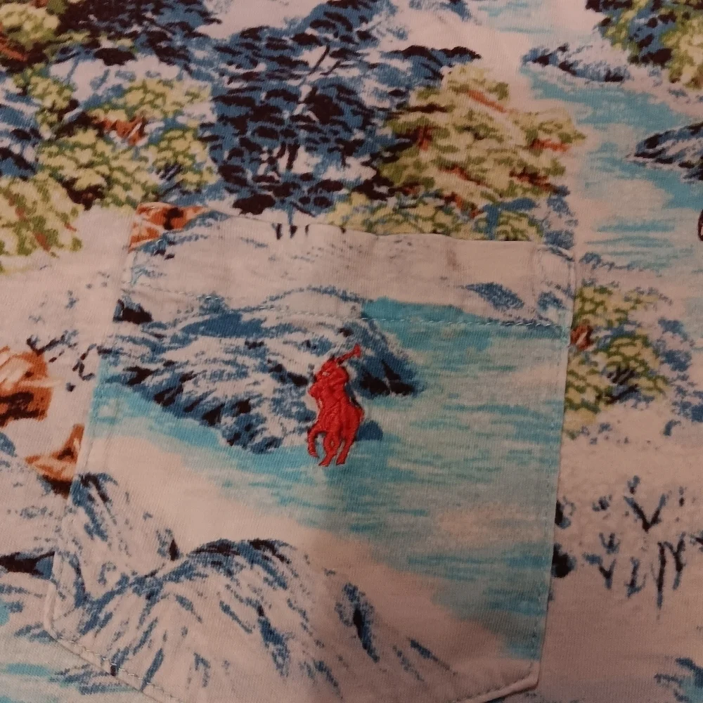 Polo Ralph Lauren Tropical All Over Print Classic Fit Tee Shirt Mens XL